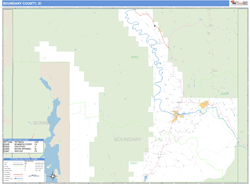 Boundary County, ID Wall Map