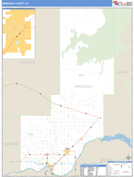 Minidoka County, ID Zip Code Wall Map