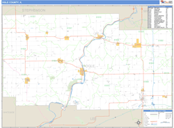 Ogle County, IL Zip Code Wall Map