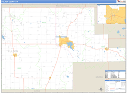 Fulton County, IN Zip Code Wall Map