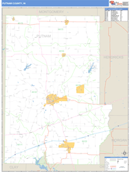 Putnam County, IN Wall Map