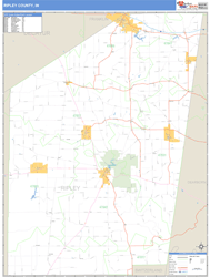 Ripley County, IN Zip Code Wall Map