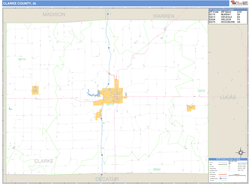 Clarke County, IA Zip Code Wall Map