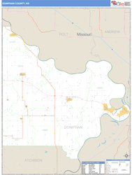 Doniphan County, KS Zip Code Wall Map