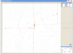 Rawlins County, KS Zip Code Wall Map