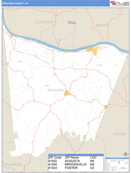 Bracken County, KY Wall Map