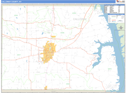 Calloway County, KY Zip Code Wall Map