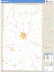 Graves County, KY Wall Map