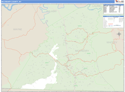 McCreary County, KY Zip Code Wall Map