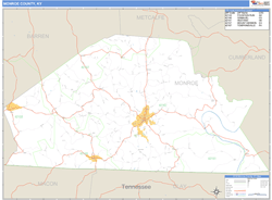 Monroe County, KY Wall Map