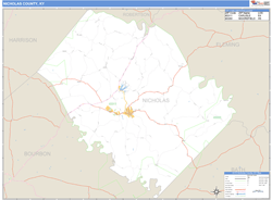 Nicholas County, KY Wall Map