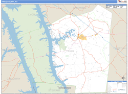 Trigg County, KY Wall Map