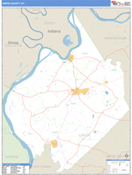 Union County, KY Zip Code Wall Map