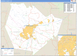 Warren County, KY Wall Map