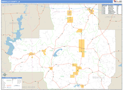 Bienville County, LA Wall Map