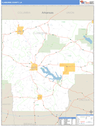 Claiborne County, LA Wall Map