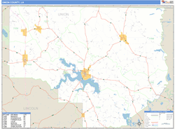 Union County, LA Zip Code Wall Map