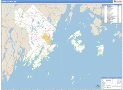 Knox County, ME Zip Code Wall Map