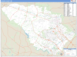 Howard County, MD Zip Code Wall Map