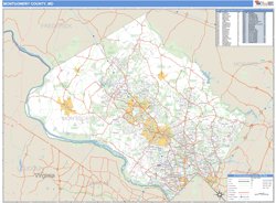 Montgomery County, MD Wall Map