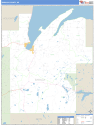 Baraga County, MI Wall Map