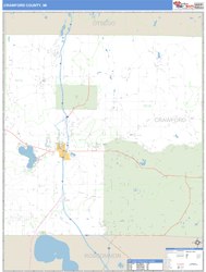 Crawford County, MI Zip Code Wall Map