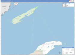 Keweenaw County, MI Zip Code Wall Map