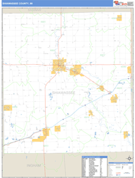 Shiawassee County, MI Wall Map