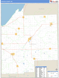 Tuscola County, MI Zip Code Wall Map