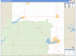 Wexford County, MI Zip Code Wall Map