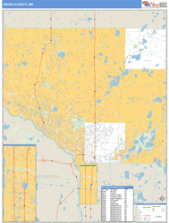 Anoka County, MN Wall Map