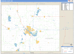 Freeborn County, MN Wall Map