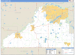 Scott County, MN Wall Map