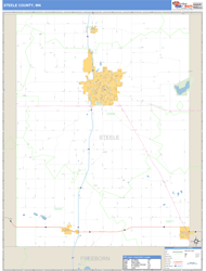 Steele County, MN Zip Code Wall Map