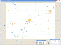 Watonwan County, MN Zip Code Wall Map