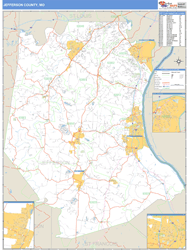 Jefferson County, MO Zip Code Wall Map