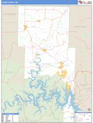 Stone County, MO Zip Code Wall Map