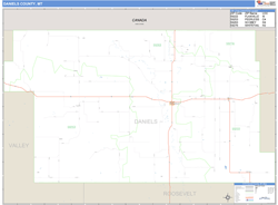 Daniels County, MT Zip Code Wall Map