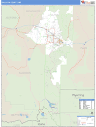 Gallatin County, MT Zip Code Wall Map