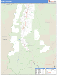 Ravalli County, MT Wall Map