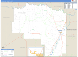 Richland County, MT Wall Map