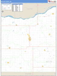 Butler County, NE Zip Code Wall Map