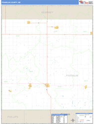 Franklin County, NE Zip Code Wall Map