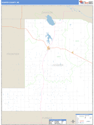 Gosper County, NE Zip Code Wall Map