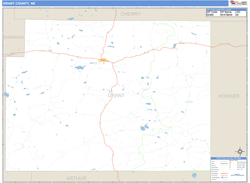 Grant County, NE Zip Code Wall Map