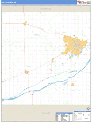 Hall County, NE Zip Code Wall Map