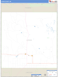 Logan County, NE Zip Code Wall Map