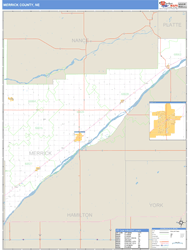 Merrick County, NE Zip Code Wall Map