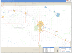 Scotts Bluff County, NE Zip Code Wall Map