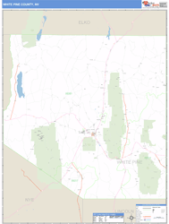 White Pine County, NV Wall Map